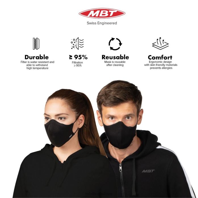 unisex 3D športová maska čierna MBT príslušenstvo 288BX250