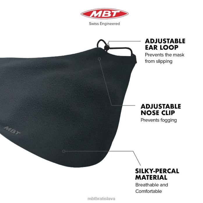 unisex 3D športová maska čierna MBT príslušenstvo 288BX250
